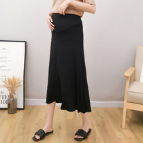 Pregnant womens skirt summer thin little temperament underbelly Modal skirt slim pregnant womens summer skirt