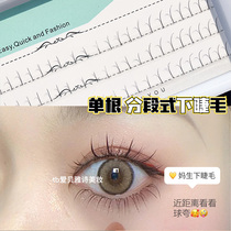 Mom gave birth to eyelashes pineapple sister eye false eyelashes patch segmented single cluster fairy hair grafting Japanese supernatural