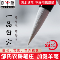 Zous farming pen House a product of Baiyun brush Four Treasures calligraphy pen regular script cursive script professional hand work small Kai and wolf brush gift box brush set