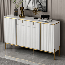 Italian light luxury minimalist rock board shoe cabinet home door storage hall cabinet White economical large-capacity porch cabinet