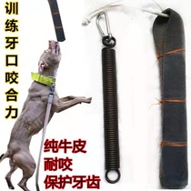 Pitbull training hanging mouth cowhide dog bite cowhide pit pit pit Pitbull training supplies equipment horse dog puff bite