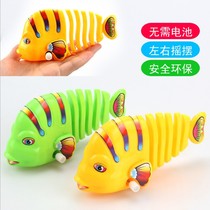 Upper chain fish colorful upper chain swing fish clockwork swing cartoon fish upper chain toy fish stall hot sale wholesale