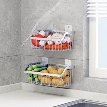 Kitchen rack non-perforated 304 stainless steel wall-mounted storage rack fruit basket trash basket rack