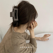 Korean elegance frosted surface rectangular back of the head hair clip Hair clip simple style grab clip hair accessories female