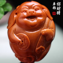 Sugong olive nuclear carving pure hand carved big seed Zodiac lucky pig olive Hu pendant single seed Wen play handlebar