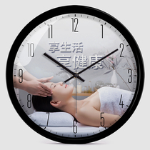 Beauty salon Chinese medicine health hall Club creative mute clock watch SPA decoration personality simple art wall clock