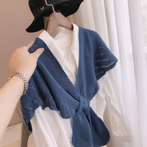 Knitted shawl women outside Spring and Autumn scarf summer air-conditioned room office cervical collar shoulder shoulder shoulder shawl