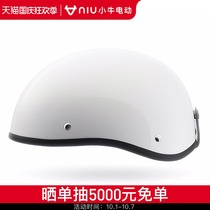 Mavericks electric black and white safety semi-helmet electric car safety riding helmet mens and womens universal retro fashion