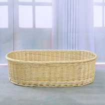 Rattan baby cradle nest coax baby baby sleeping basket basket basket supplies new portable bed solid wood cart rocking chair
