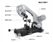 Taiwan small sawing machine 18F1 portable portable on-site mobile small removable band sawing machine