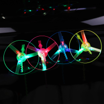 New large luminous bamboo dragonfly hand push flying saucer with light flying fairy Bamboo dragonfly frisbee nostalgic childrens toys