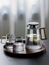 Japan imported MUJIE glass cold kettle large-capacity household cold water cup set high borosilicate high temperature resistant tea