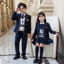 Primary school English suit School uniform childrens class uniform childrens class uniform host performance dress