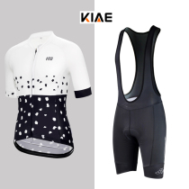 SPORTS summer shows black and white spotting highway mountain bike suit Short sleeve tops strap