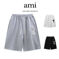 The official website special price) O) Tales discount) Ami Paris big love embroidered shorts casual pants male and female