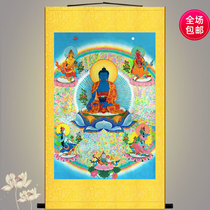 Pharmacist Buddha Pharmacist Tat Buddha portrait Buddha Buddha Buddha Temple Synagogue painting Thangka silk painting scroll painting