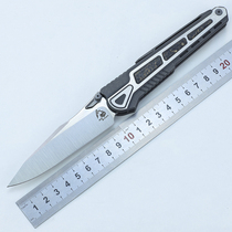  S90V knife Titanium alloy pocket knife Self-defense folding knife Military retired knife Portable knife Outdoor survival knife Express knife