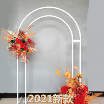 New wedding props layout arch arch stage background welcome ornaments Road decoration wedding Iron Gold
