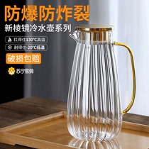Suning cold kettle high temperature resistant glass teapot large capacity cool white boiling water cup heat resistant cold kettle household 2008