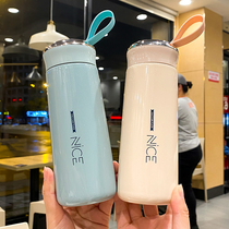 Simple literary ins thermos cup Harajuku style stainless steel men and women students net red water cup Drinking cup Exquisite
