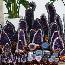Natural amethyst block amethyst hole cornucopia amethyst cluster gift office home crystal decoration gift A2