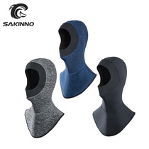 Men and women 3mm shoulder diving cap cold and warm waterproof female diving head cover protective winter swimming cap snorkeling mask