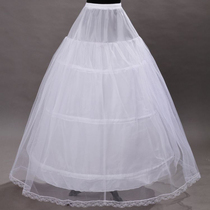 Wedding dress skirt support three steel rings plus mesh lining wedding super fluffy lace elastic waist high-end petticoat