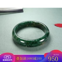 Full green Dushan Jade excellent grade sky blue old water hole material positive circle safe bracelet women to stock low price treatment bracelet