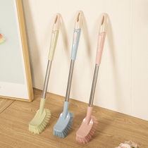  Extended toilet brush Toilet bold stainless steel toilet brush Toilet squat toilet Household cleaning brush