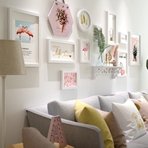 Nordic Photo Wall non-hole simple background picture wall combination living room bedroom ins Wind decoration hanging wall photo frame