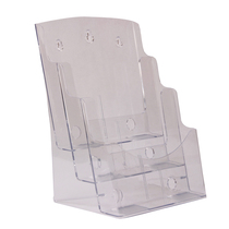 A4 newspaper rack three-layer data frame to promote single-page stand acrylic folding page leaflet storage desktop display
