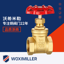 Wosimiller forged brass gate valve central air conditioning with special hard seal burst resistant national standard valve