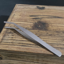 Stainless steel tea clip tweezers tea set Tea Tool single bend clip non-slip tea ceremony accessories Retro Stock treatment