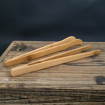 Bamboo tea clip tea ceremony accessories tea clip solid wood tea cup clip with teeth non-slip tweezers tea set zero with stock
