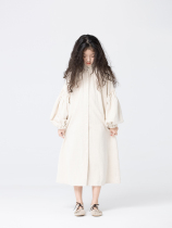Little Big Planet childrens wear Mori literary flower pleated collar dress Girls fungus lantern sleeves retro long skirt