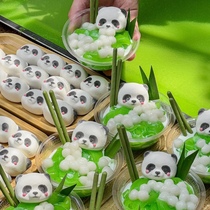 Cute Panda Cotton Candy Mesh Red Dessert Hot Pot Iced Powder Cotton Ice Decoration Pendulum Creative Cartoon Dress Edible