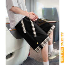 Casual shorts Mens summer thin fashion brand trend wild loose tooling large size pants wear outside five-point pants