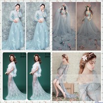 Photo studio theme maternity clothes 2019 pregnant women Photo clothing fashion pregnant women Photo mommy photo clothes gray sand dress