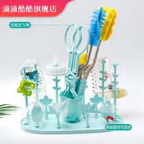 Baby bottle storage box tableware storage box rack supplementary food cupboard double dry and wet separation drying drain rack