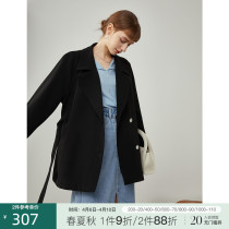 Vanth Blue En 213137 Texture Windjersey Woman Mid Length 2021 new spring autumn loose casual little sub jacket