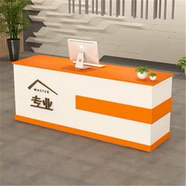 Company furniture staff computer desk simple real estate agency front desk modern reception 4S shop welcome information desk
