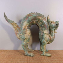 War of the Han Dynasty-Bronze Dragon antique collection of old objects leaked genuine ornaments and crafts