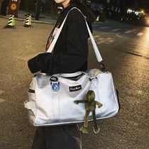 short travel travel bag mens hand womens large capacity travel bag pu luggage bag bag dry and wet separation fitness bag