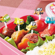 New cartoon engineering car Bento sign decoration sign fruit fork truck forklift bulldozer mixer Crane