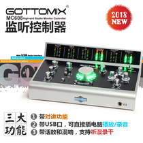 Gottomix MC608 Studio listening controller with intercom support listening to wet recording dry bigknob