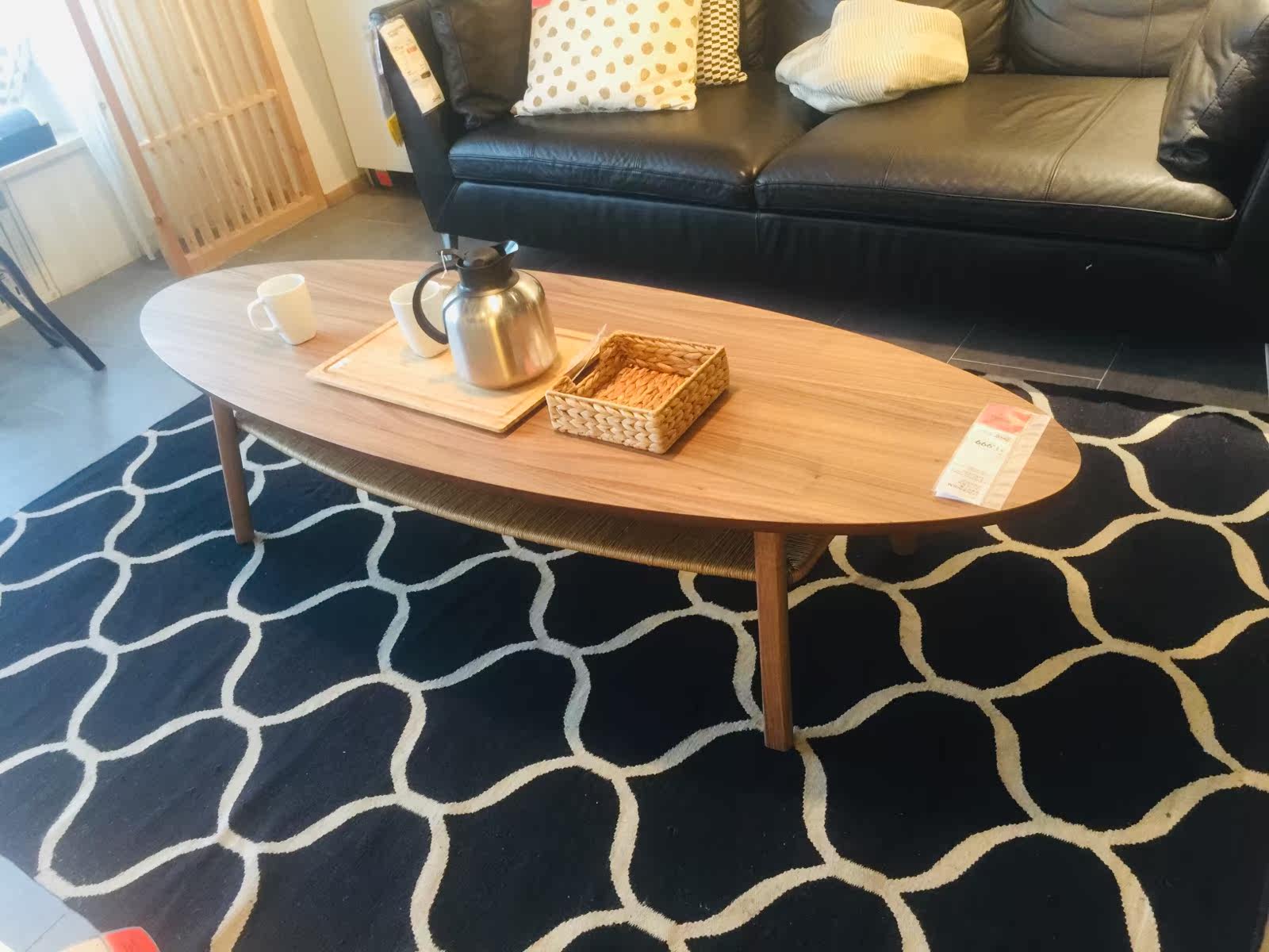 IKEA Home Domestic Stockholm Coffee Table Walnut Paste 180 x 59 cm