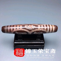 Ming and Qing dynasties old gilded cinnabar (six-character proverbs) natural ancient pearl pendant pendant pendant