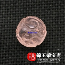 Fine genuine natural pink old agate celestial beads Jade paste carving with beads scattered beads to ensure safety