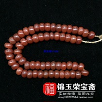 Old Tibetan abacus beads necklace Buddha beads Weathered Agate hand string Rosary bracelet West Asian Red flat beads Genuine package pulp