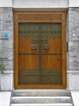 Courtyard double door rural door entrance door old elm furniture courtyard villa door ancient house retro door